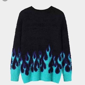 blue flame sweater